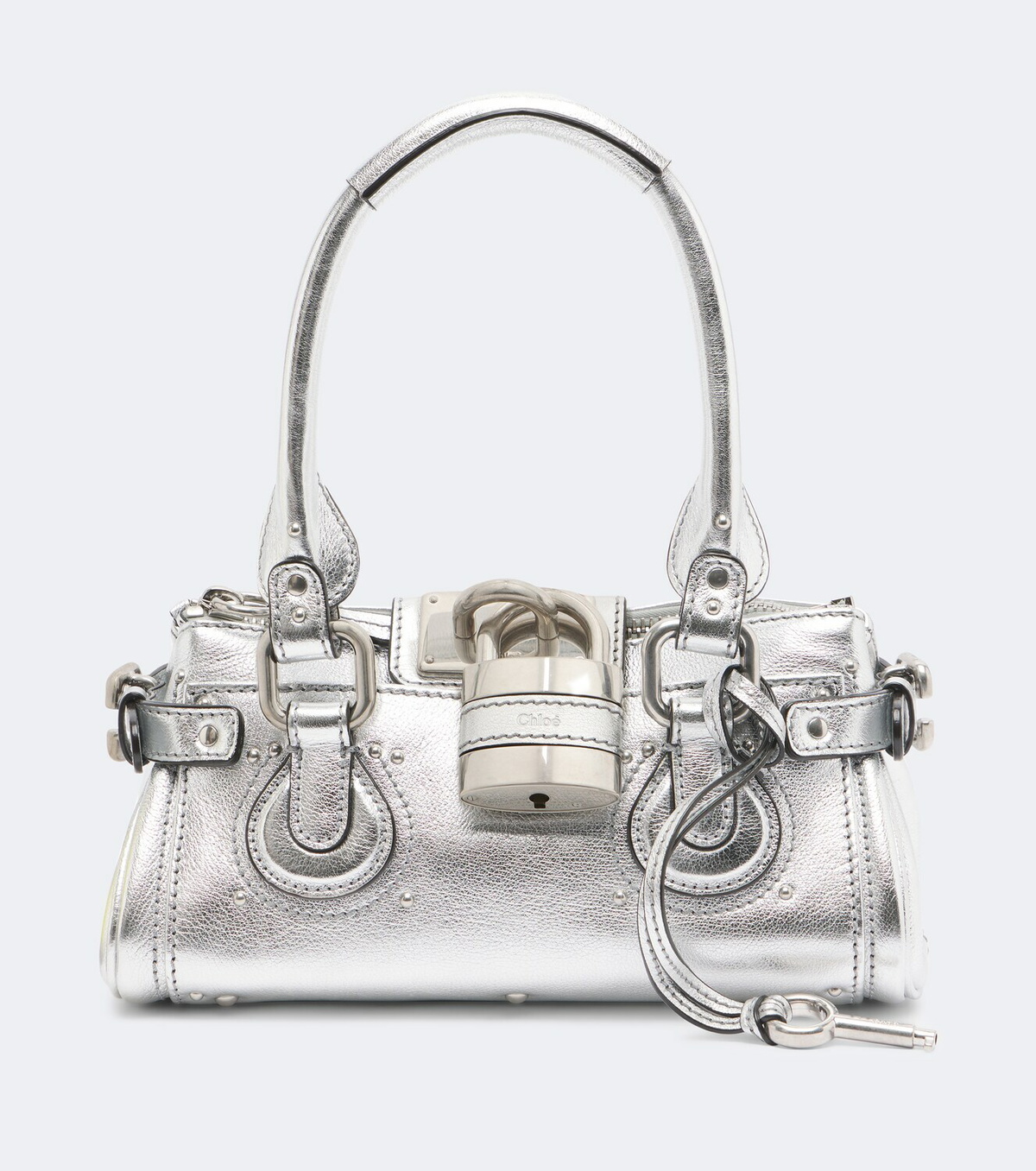 Chloé Paddington Small metallic leather shoulder bag