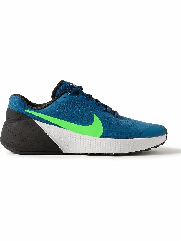 Photo: Nike Training - Nike Air Zoom TR 1 Rubber-Trimmed Faux Suede Sneakers - Blue