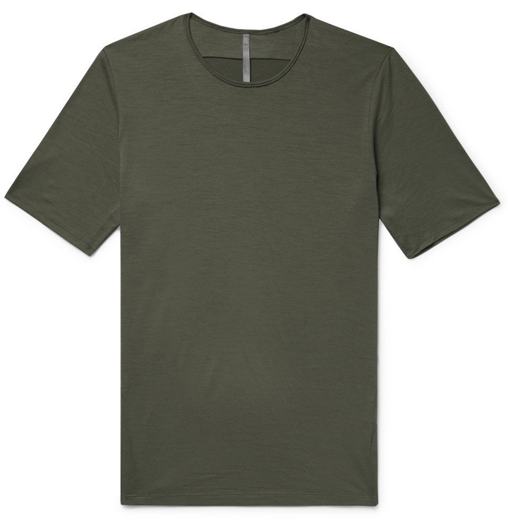 Photo: Arc'teryx Veilance - Frame Slub Wool-Jersey T-Shirt - Army green