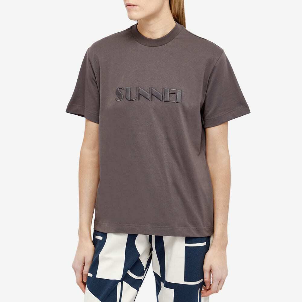 Sunnei - Big Logo Pink Classic Longsleeve - Aubergine