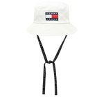 Tommy Jeans Men's TJ Heritage Stadium Bucket Hat in Ecru