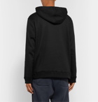 Valentino - Logo-Print Loopback Cotton-Blend Jersey Hoodie - Black