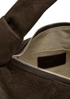 Lemaire Fortune Croissant Mini Nubuck Leather Shoulder bag - Dark Brown - One Size