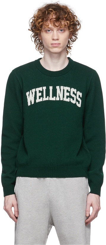 Photo: Sporty & Rich Green Wool Wellness Ivy Sweater