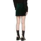Alexachung Green Velvet Striped B-Line Miniskirt