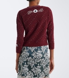 Jacques Wei Embellished floral wool-blend cardigan