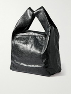 Balenciaga - Le Cagole Studded Cracked-Leather Tote Bag