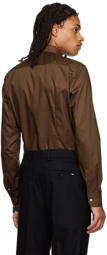 BOSS Brown Darted Long Sleeve Shirt