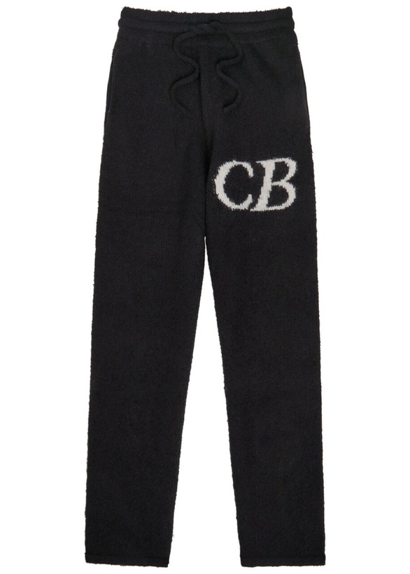 Photo: Cole Buxton Logo-intarsia Brushed Wool-blend Trousers Black