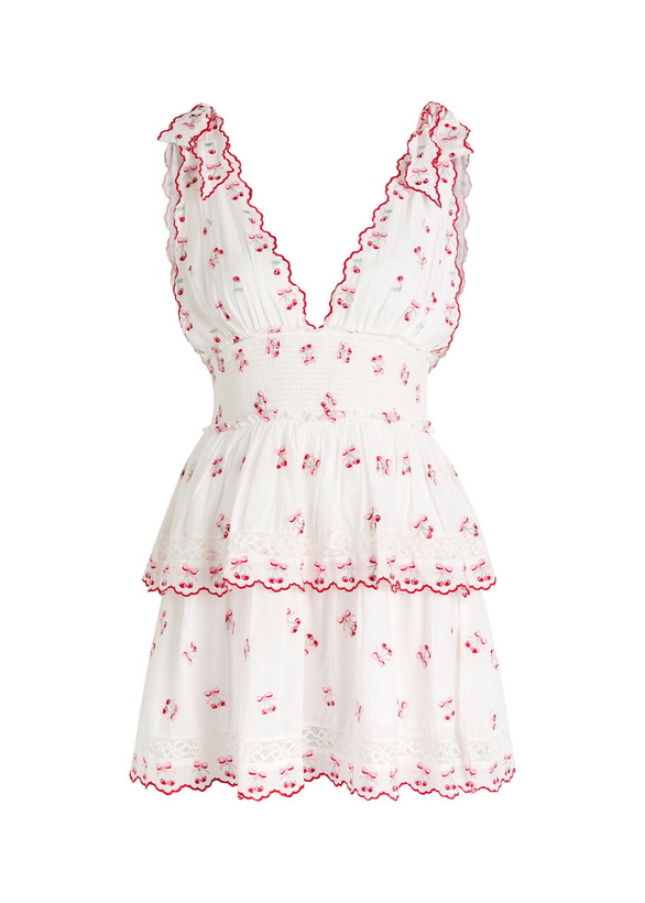 Loveshackfancy Maryanne Knitted Mini Dress Ivory LoveShackFancy