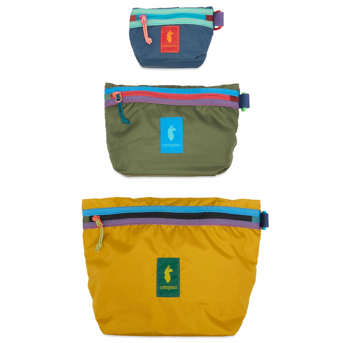 Cotopaxi Cubo Pouch Organizers in Del Dia 