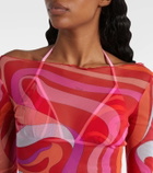 Pucci Marmo semi-sheer tulle top