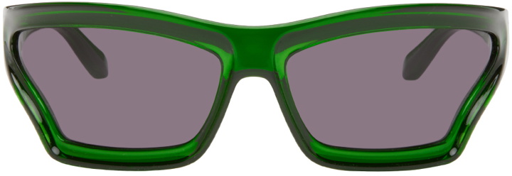 Photo: LOEWE Green Arch Mask Sunglasses
