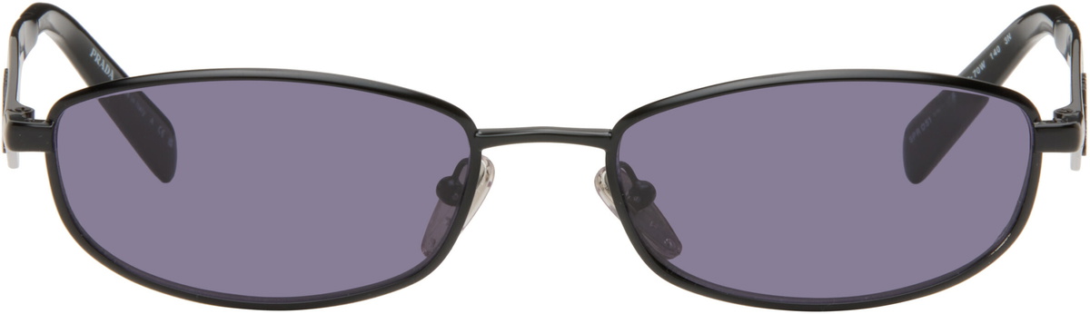 Prada Eyewear Black Logo Sunglasses