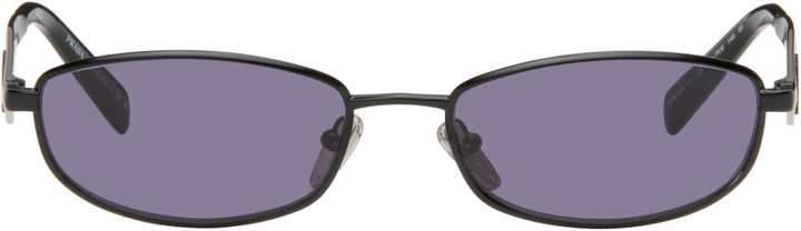 Photo: Prada Eyewear Black Logo Sunglasses