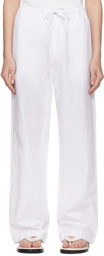 CDLP White Drawstring Trousers