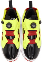 Maison Margiela Yellow & Black Reebok Edition Tabi Instapump Chunky Sneakers