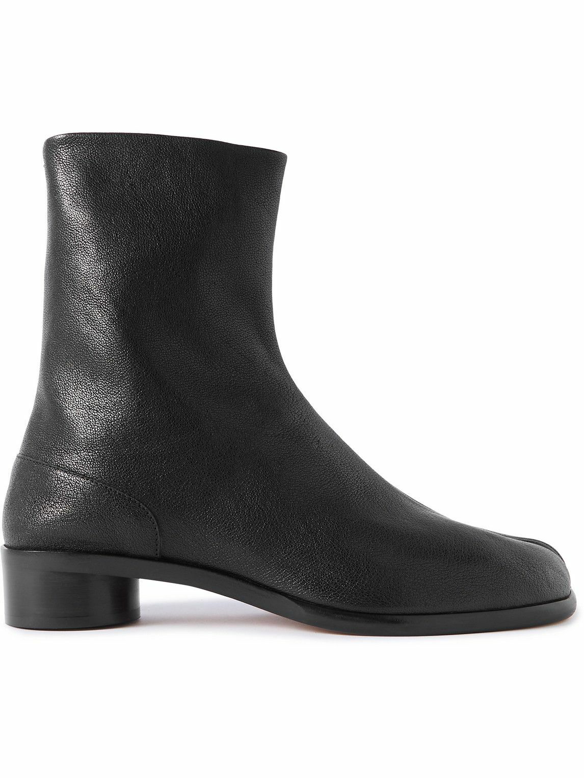 Maison Margiela - Tabi Split-Toe Full-Grain Leather Chelsea Boots ...