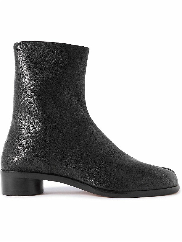 Photo: Maison Margiela - Tabi Split-Toe Full-Grain Leather Chelsea Boots - Black