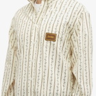 Drôle de Monsieur Men's Braided Flower Shirt in Ecru