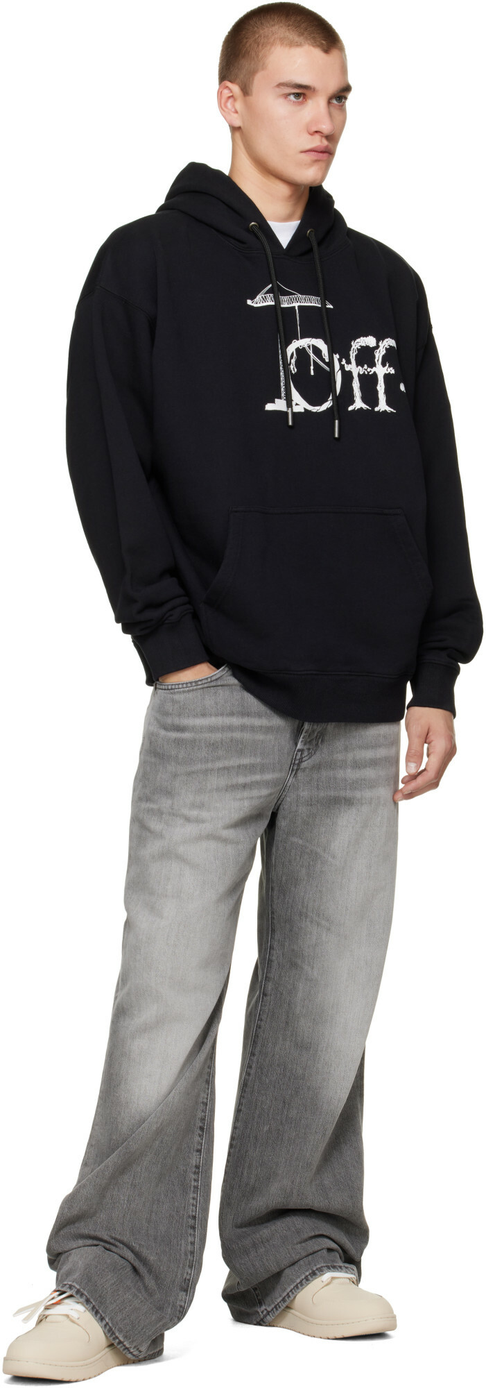 Off-White Black Shared Logo Skate Hoodie