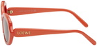 LOEWE Orange Mini Oval Slim Sunglasses