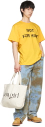 Cowgirl Blue Co SSENSE Exclusive Off-White & Black Canvas Logo Tote