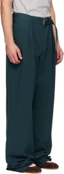 Dries Van Noten Green Poplin Trousers