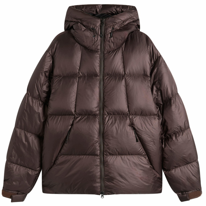 Photo: Goldwin Men's PERTEX QUANTUM Down Parka Jacket in Deep Brown