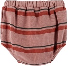 Bonmot Organic Baby Red All Over Stripes Bloomers