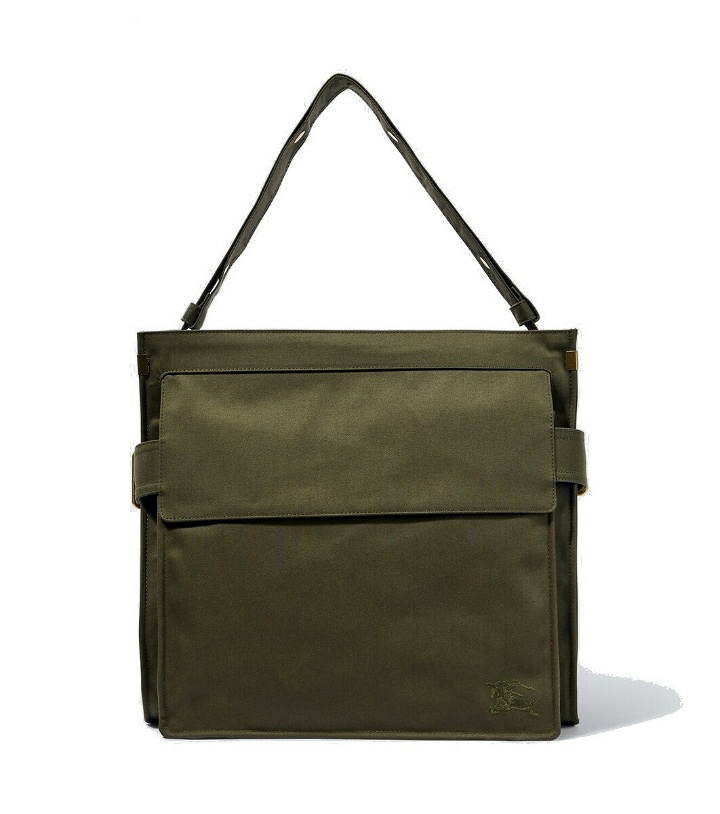 Photo: Burberry Canvas and leather-trimmed messenger bag