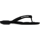 Alexander Wang Black Jenna Tubular Flat Thong Sandals