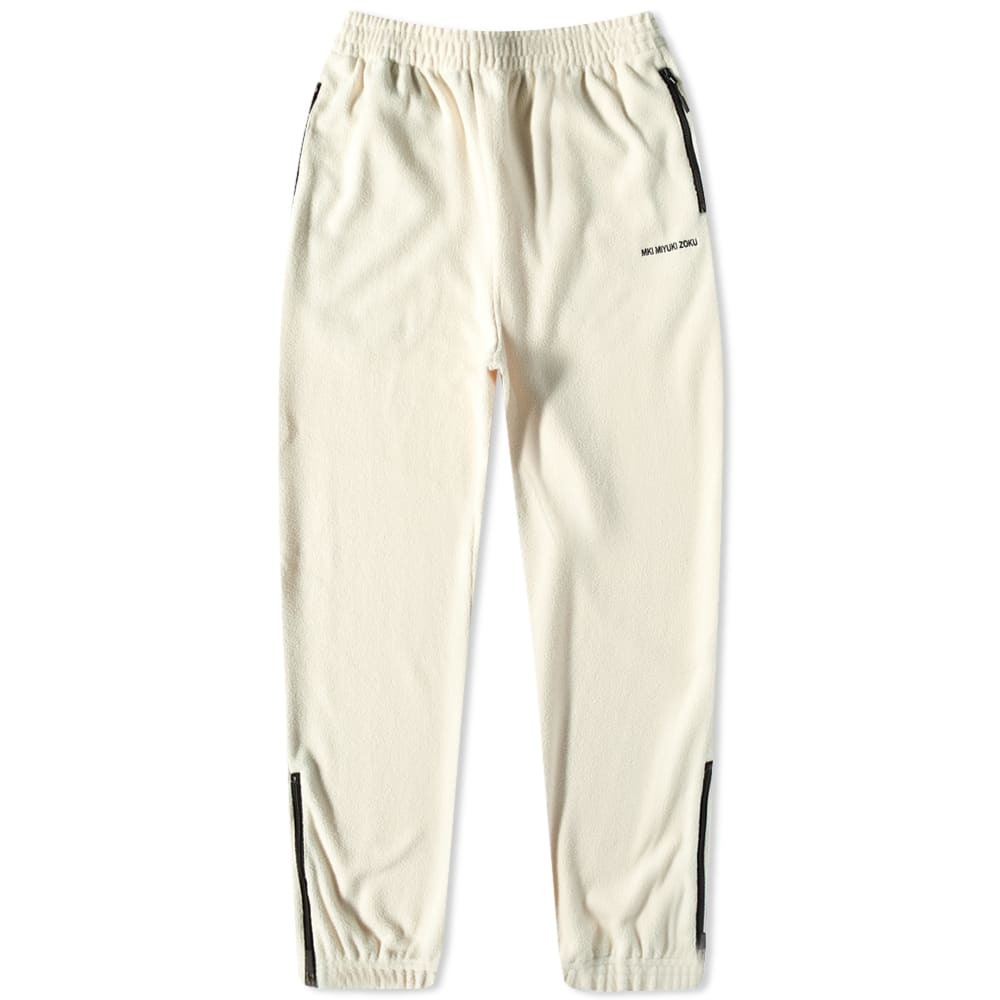 MKI Men's Polar Fleece Track Pant in Off White/Khaki MKI Miyuki-Zoku