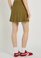 Spence Sport Pleated Knit Mini Tennis Skirt Green