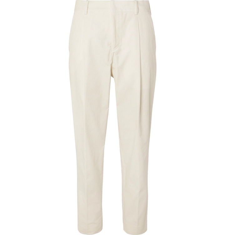 Photo: MR P. - Tapered Pleated Cotton-Corduroy Trousers - Neutrals