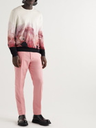 Alexander McQueen - Floral-Print Wool and Silk-Blend Sweater - Pink