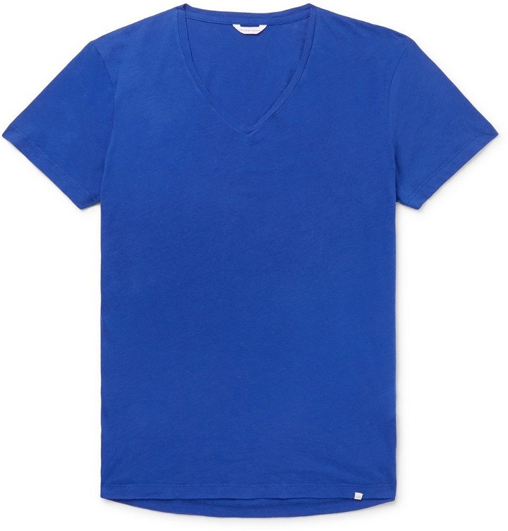 Photo: Orlebar Brown - OB-V Slim-Fit Cotton-Jersey T-Shirt - Men - Royal blue