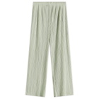 Pleats Please Issey Miyake Women's Pleated Trousers in Pastel Green