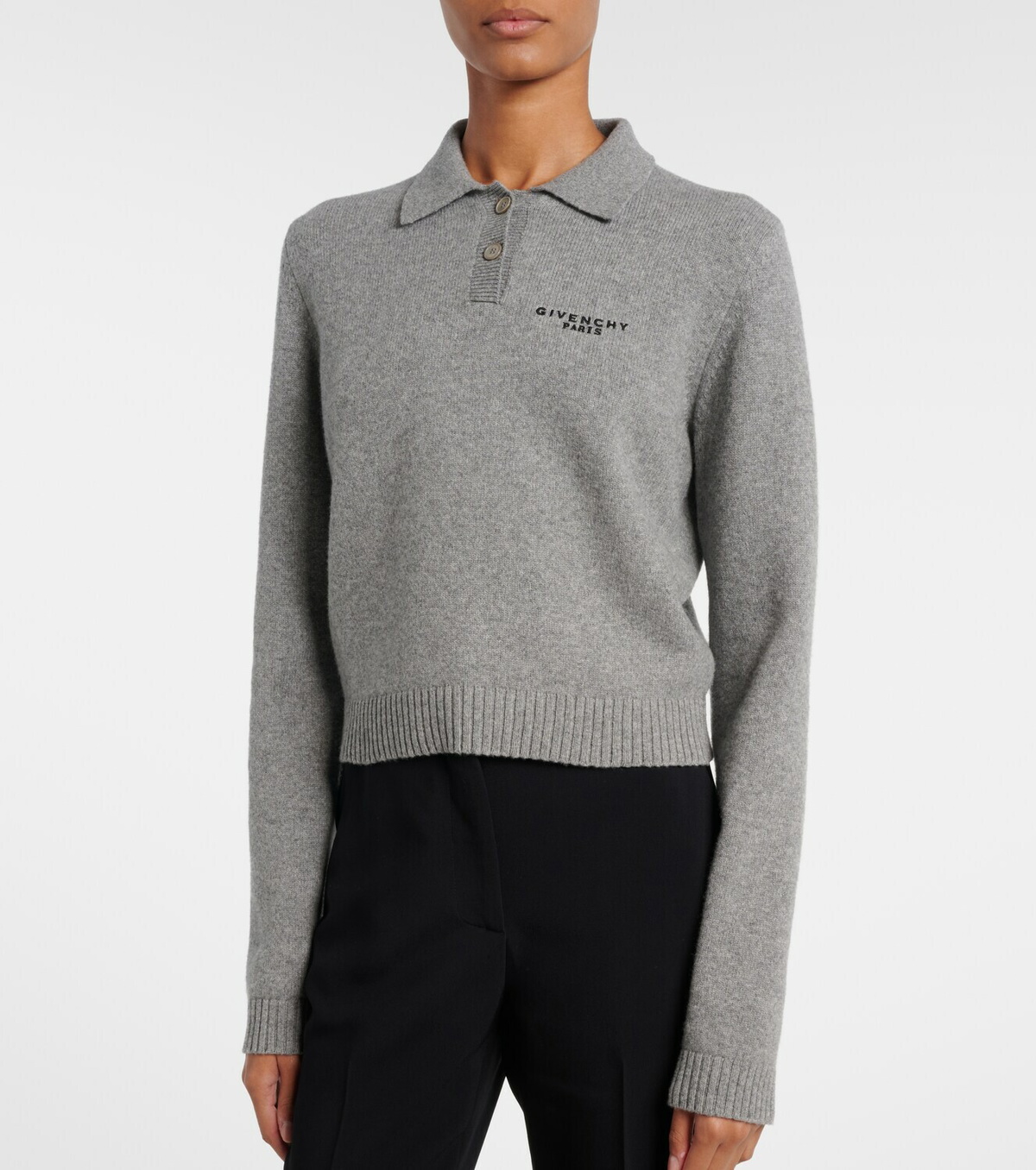 Givenchy Logo wool and cashmere polo sweater