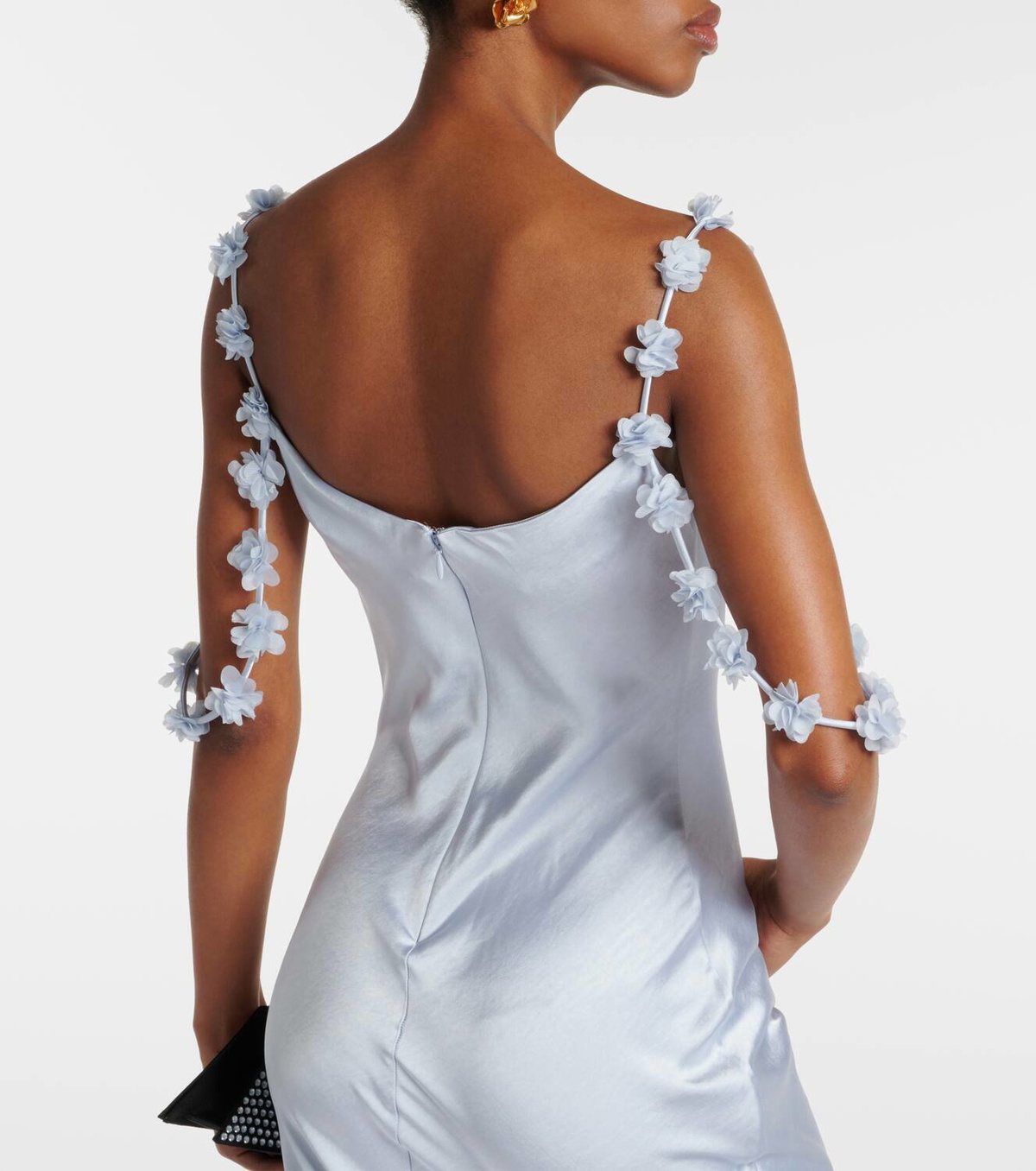 SELF-PORTRAIT ワンピース Bridal floral-applique satin 932869 Self-Portrait Bridal floral-appliqué satin gown Self-Portrait