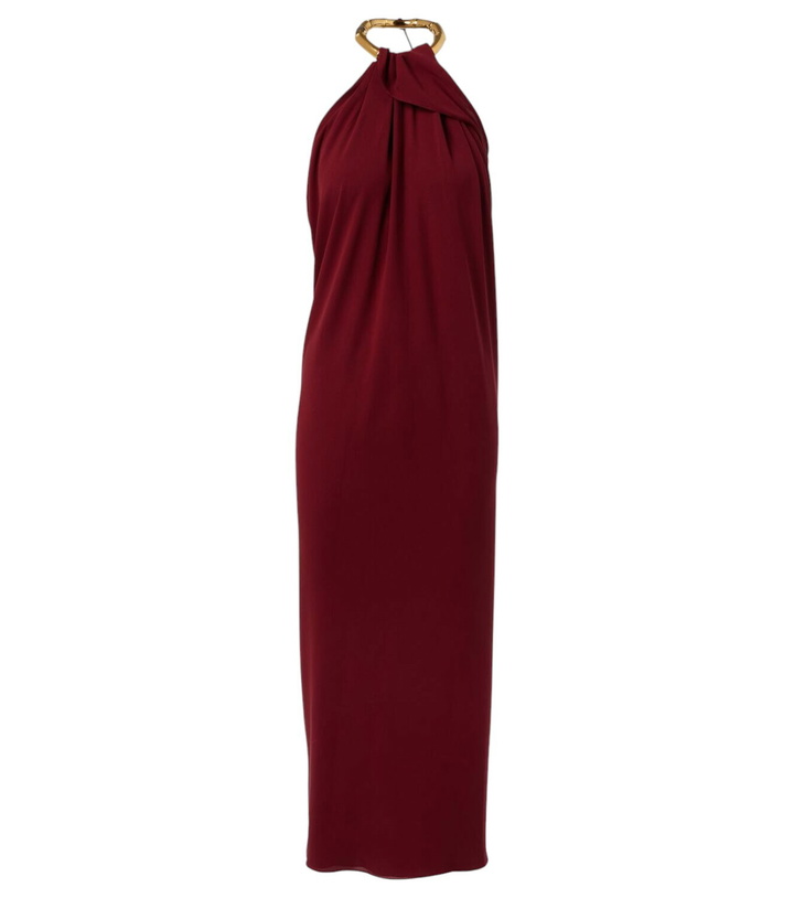 Photo: Gucci Draped silk crêpe sablé midi dress