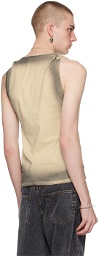 Y/Project Beige & Gray Twisted Tank Top