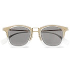 Fendi - D-Frame Acetate and Gold-Tone Logo-Print Sunglasses - Gold