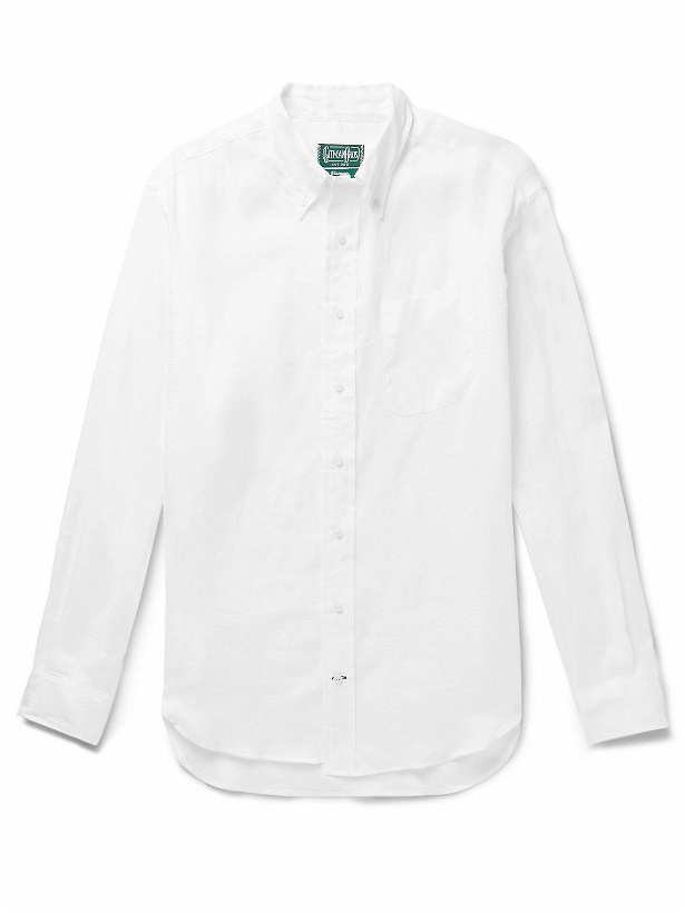 Photo: Gitman Vintage - Slim-Fit Button-Down Collar Linen Shirt - White