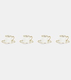 Polspotten Golden Finds set of 4 espresso cups and saucers by Jan Wolleswinkel