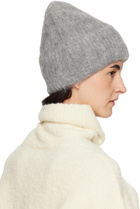 TOTEME Gray Alpaca Knit Beanie