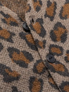 Rag & Bone - Leopard-Jacquard Cardigan - Brown