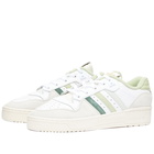 Adidas Men's Rivalry Low Sneakers in White/Green/Lime