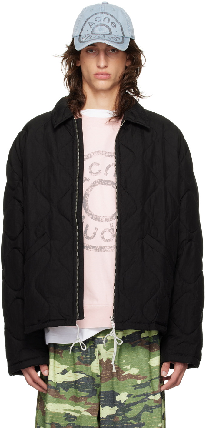 Acne Studios Black Padded Quilted Jacket Acne Studios