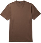 Kiton - Cotton and Cashmere-Blend T-Shirt - Brown